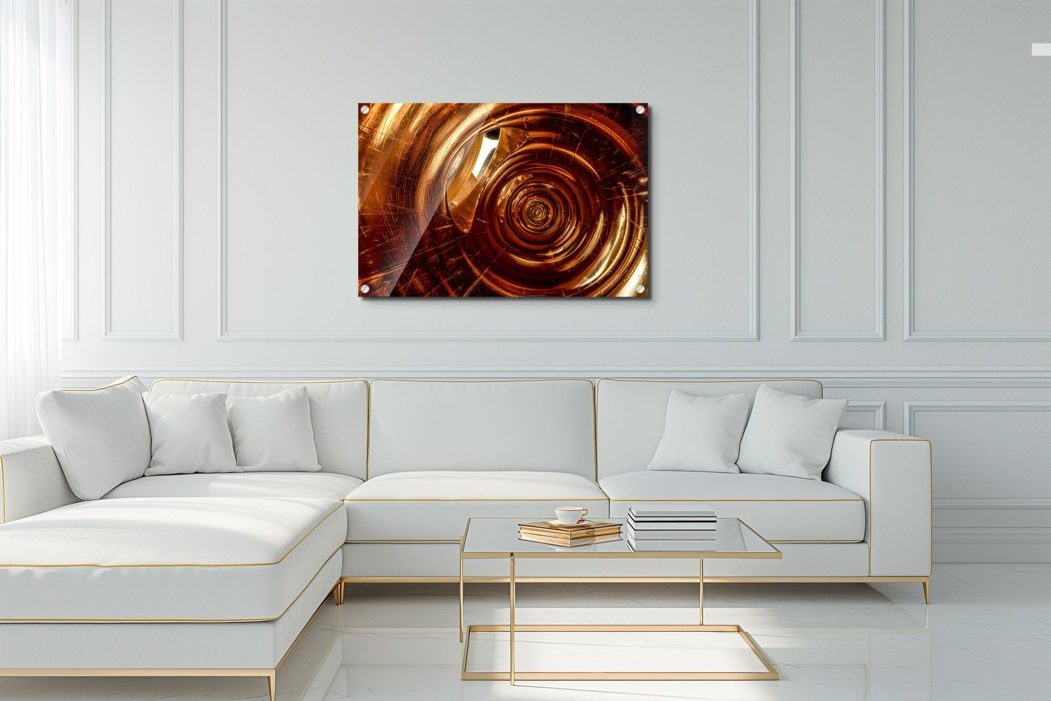 Photo of 14k Burkart Elite Rose Gold Flute. Acrylic Print. - Acrylic Print - Architecture In Music