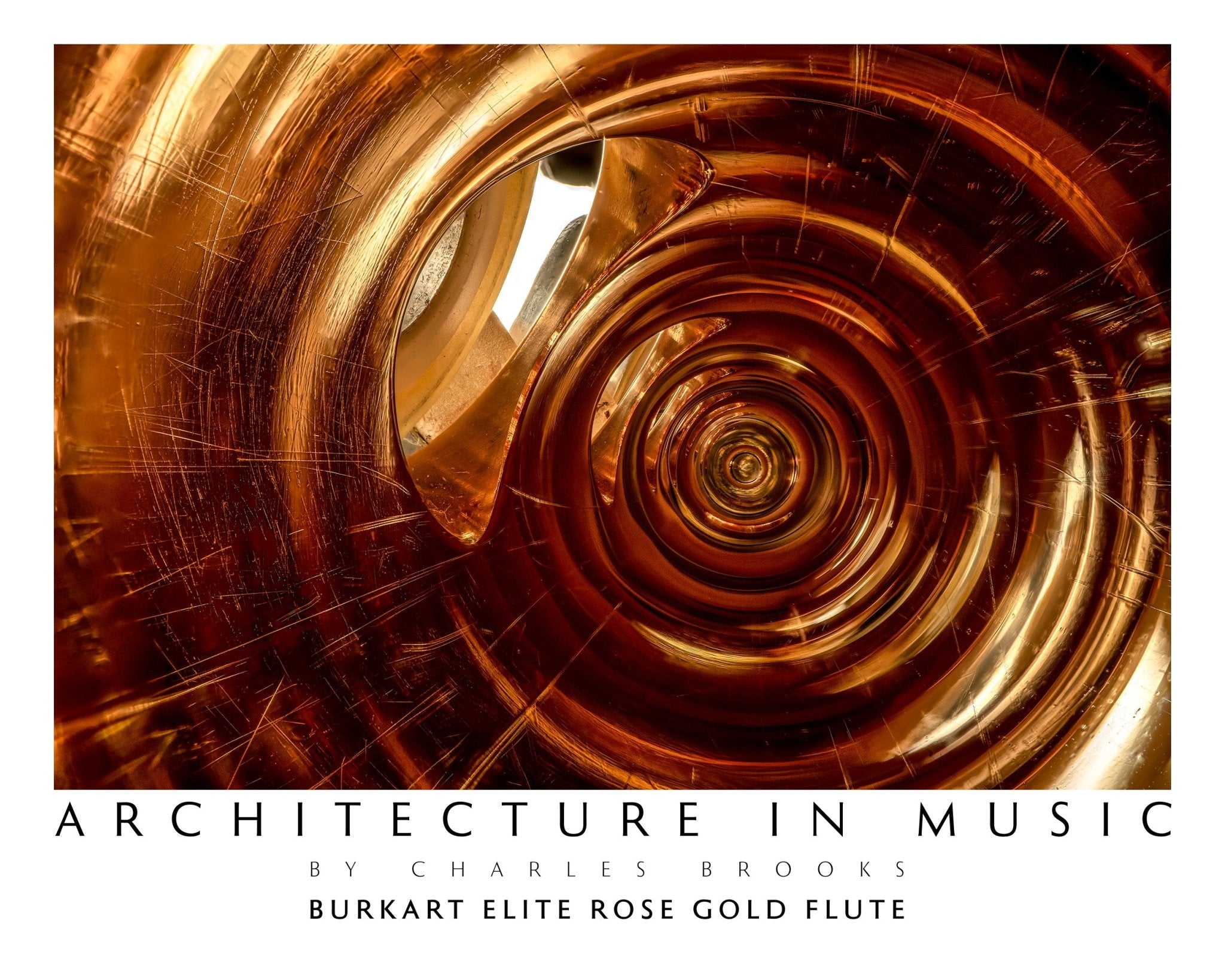 Photo of 14k Burkart Elite Rose Gold Flute. High Quality Poster. - Giclée Poster Print - Architecture In Music
