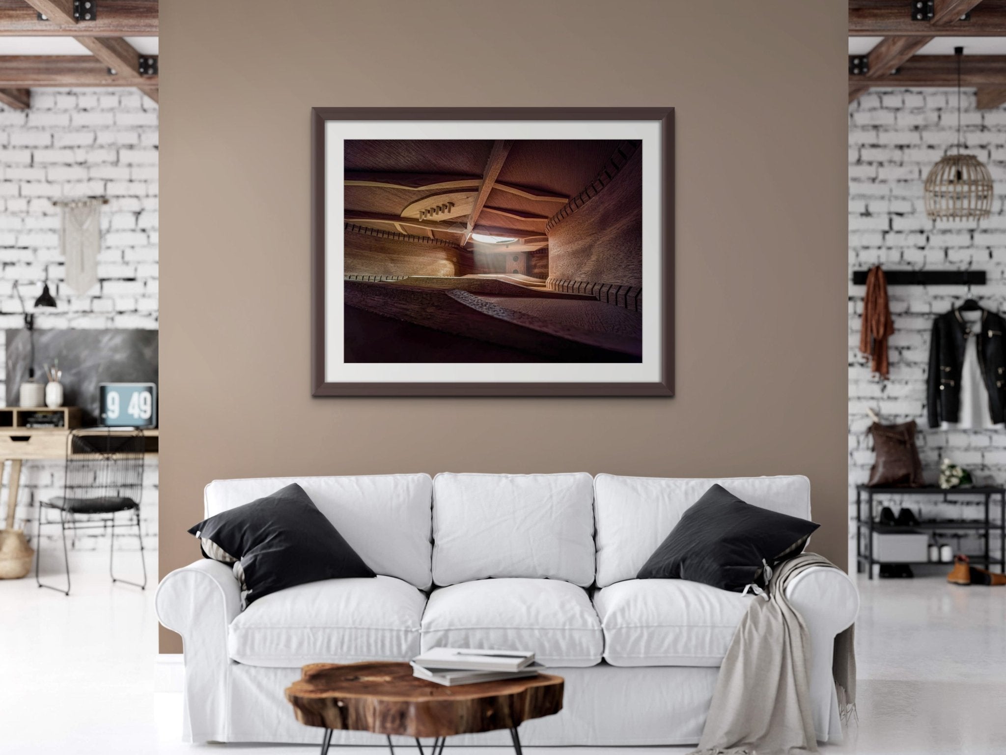 Photo of Inside an Acoustic Guitar, Part 2. Signed Limited Edition Museum Quality Print. - Giclée Museum Quality Print - Architecture In Music